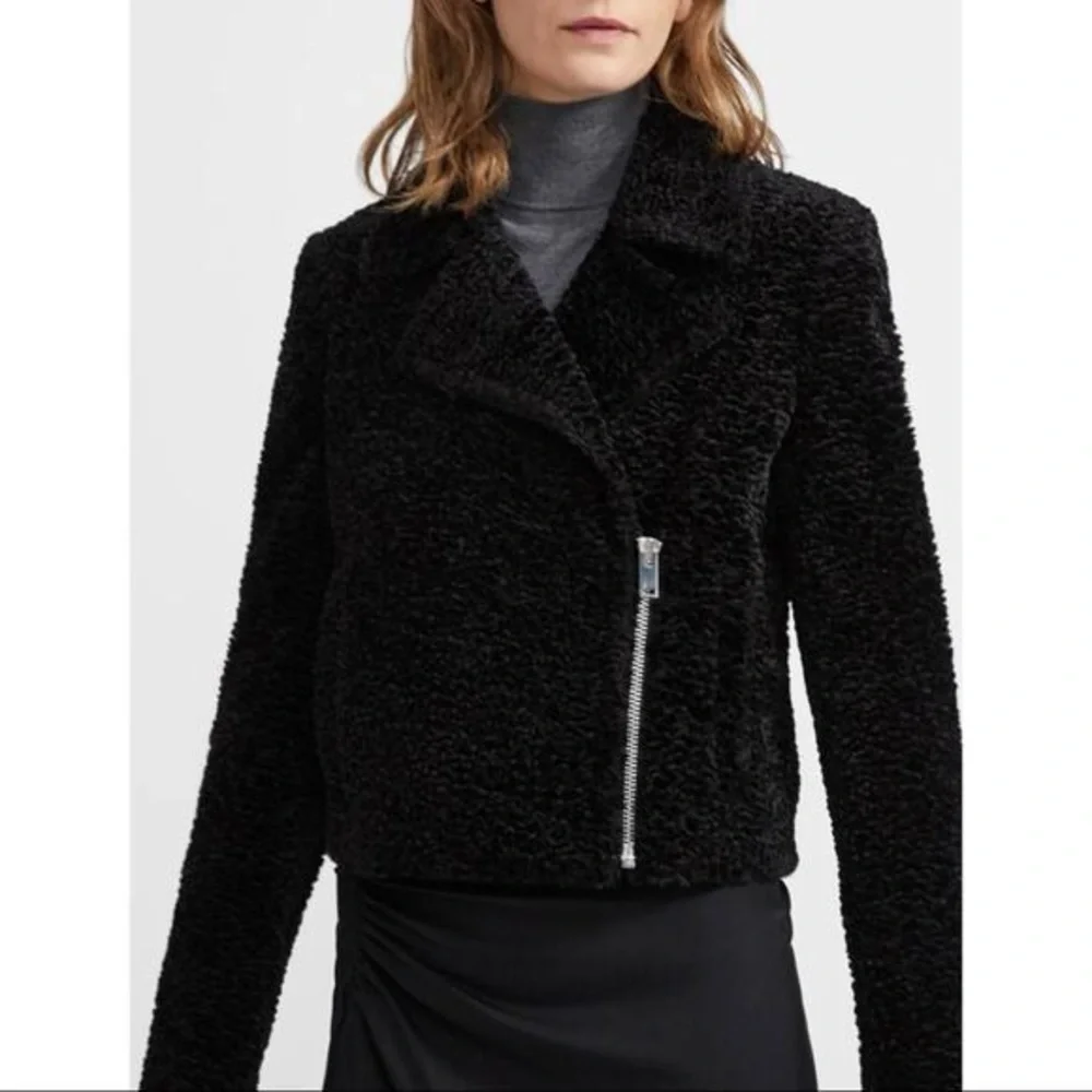 THEORY Black Textured Women's Jacket